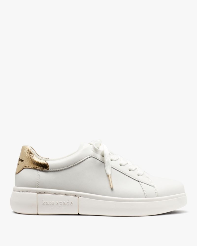 Kate Spade Lift Sneakers White / Gold | 6543128-LK