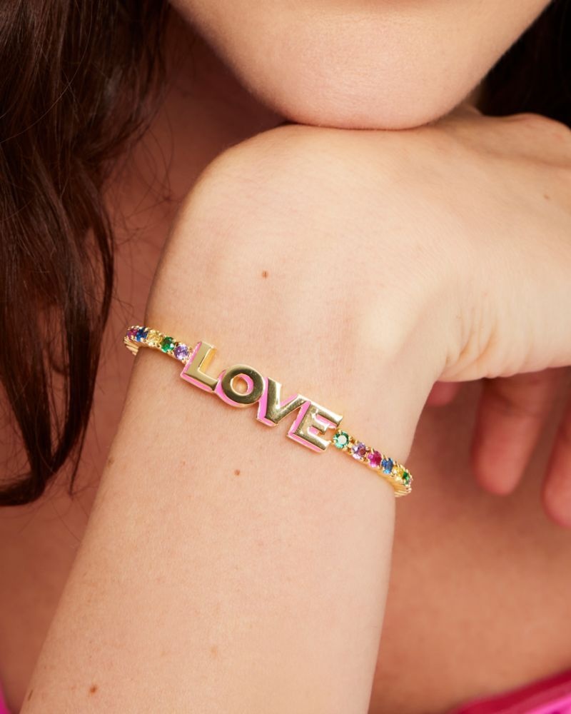 Kate Spade Like Magic Love Tennis Bracelet Green Multicolor | 2741356-VC