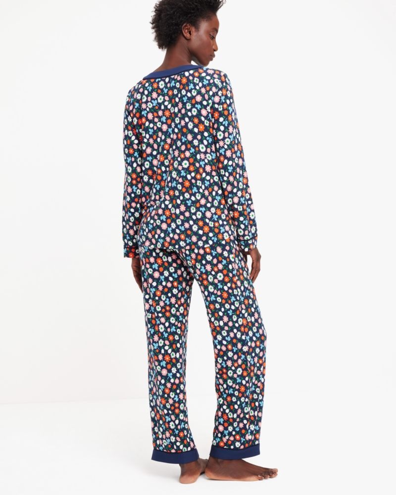 Kate Spade Long PJ Set Autumn Ditsy Print | 1645872-FY