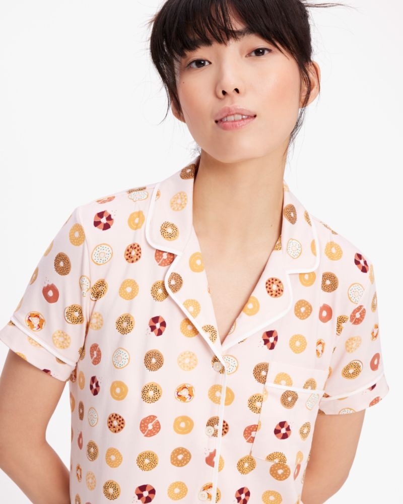 Kate Spade Long PJ Set Bagel Dot Print | 9671028-XI