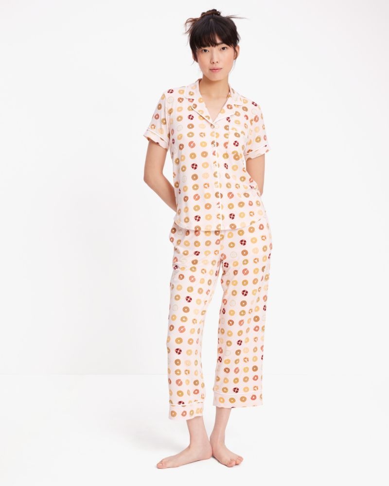 Kate Spade Long PJ Set Bagel Dot Print | 9671028-XI