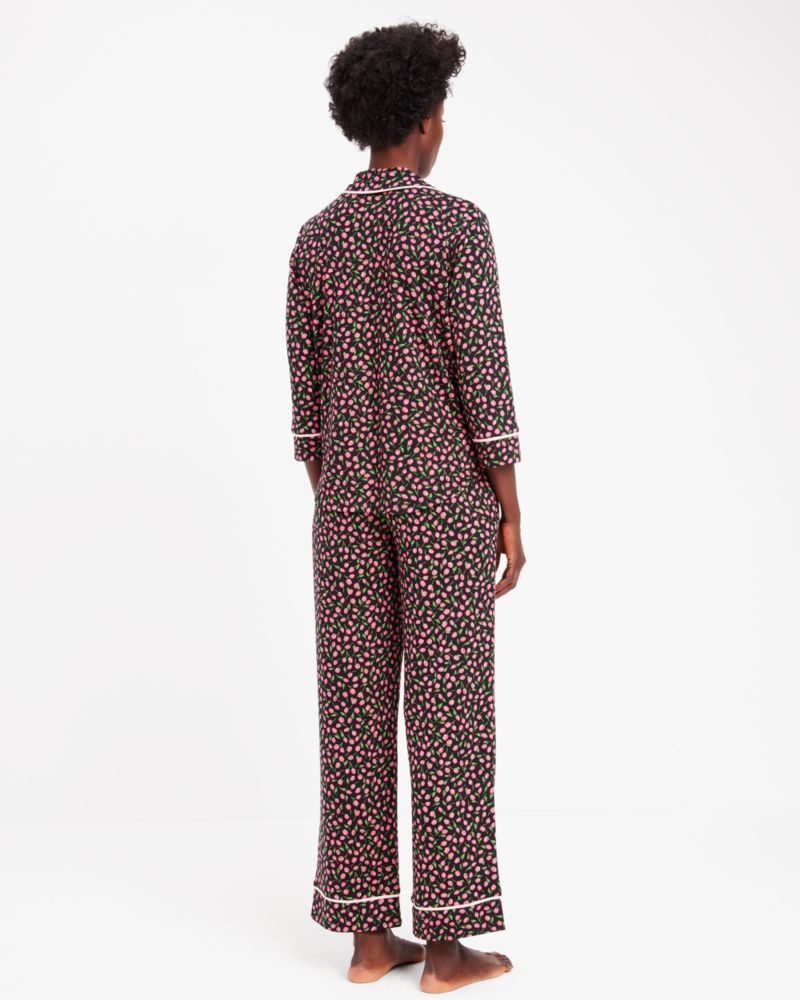 Kate Spade Long PJ Set Ditsy Tulips Print | 1597836-ZQ