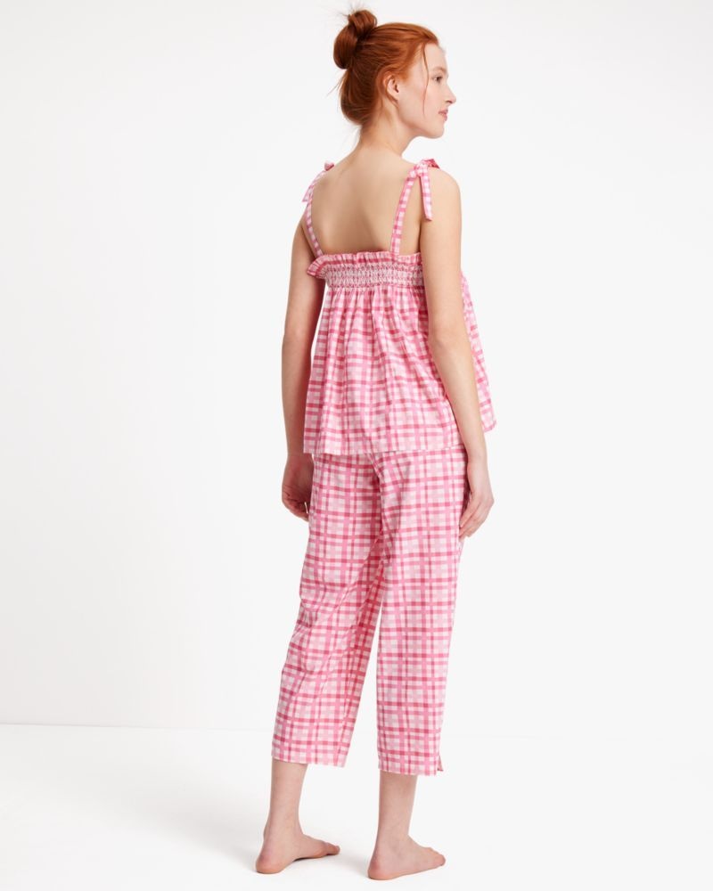 Kate Spade Long PJ Set Painterly Plaid | 7018342-XI