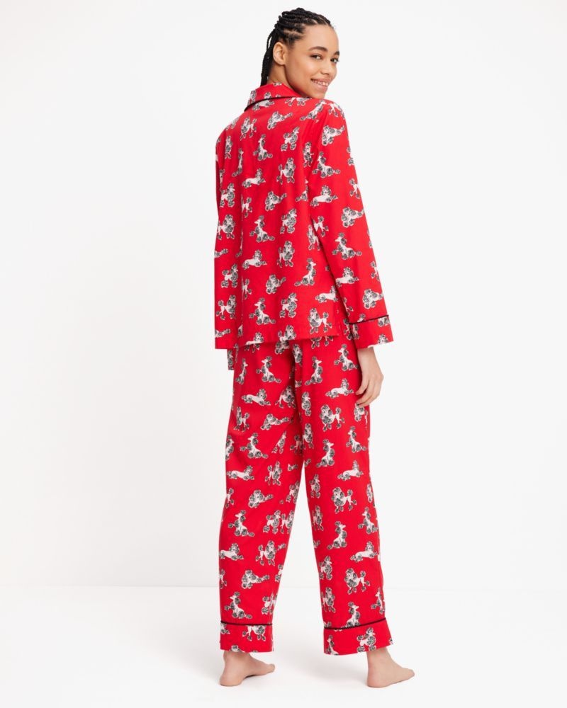 Kate Spade Long PJ Set Poodles Print | 8270934-WS