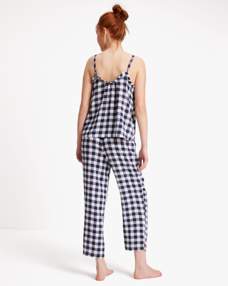 Kate Spade Long PJ Set Seaside Gingham | 2870546-EP