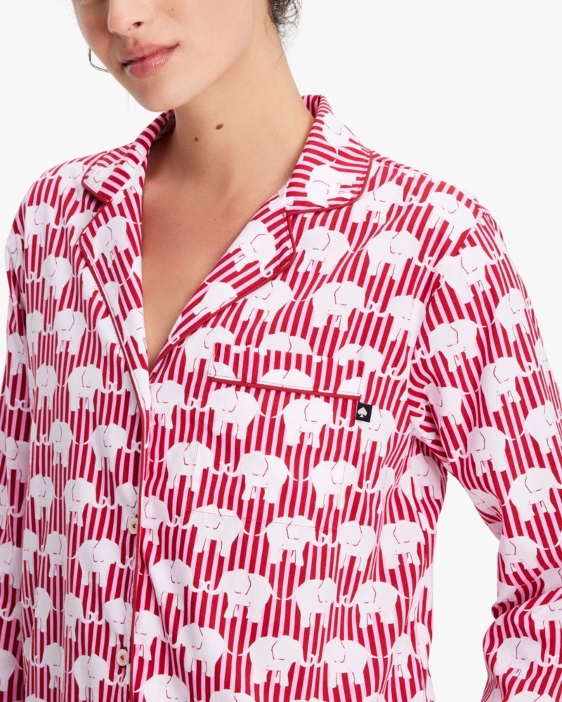 Kate Spade Long PJ Set Stripes | 1497523-BK