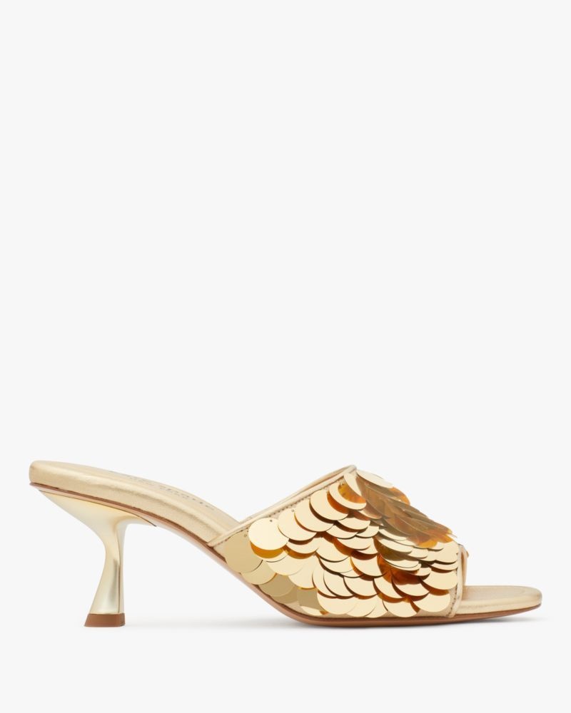 Kate Spade Malibu Sequin Sandals Light Gold | 2495013-GW