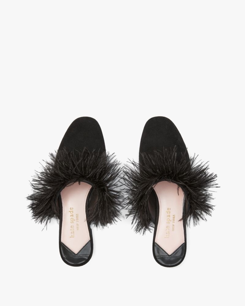 Kate Spade Marabou Mules Black | 2436875-MO