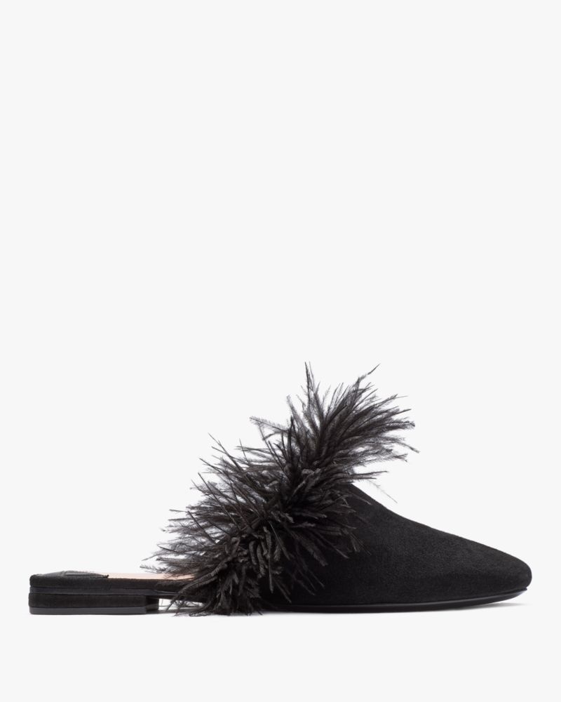 Kate Spade Marabou Mules Black | 2436875-MO