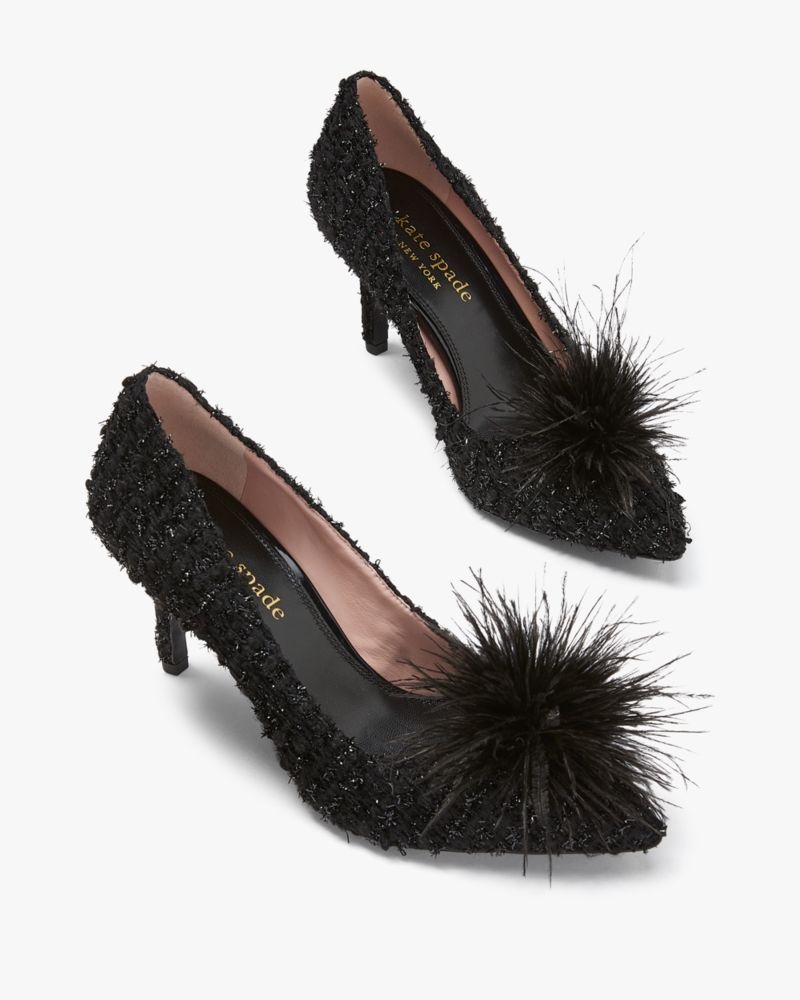 Kate Spade Marabou Pumps Black | 0789436-QA