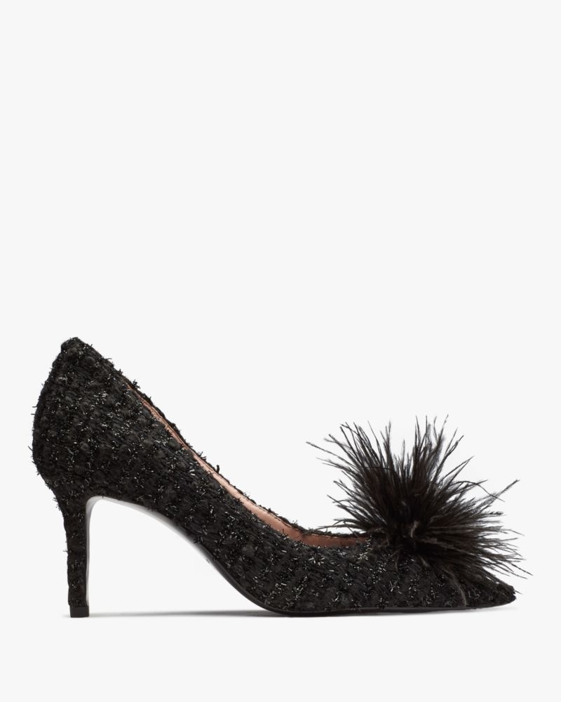 Kate Spade Marabou Pumps Black | 0789436-QA