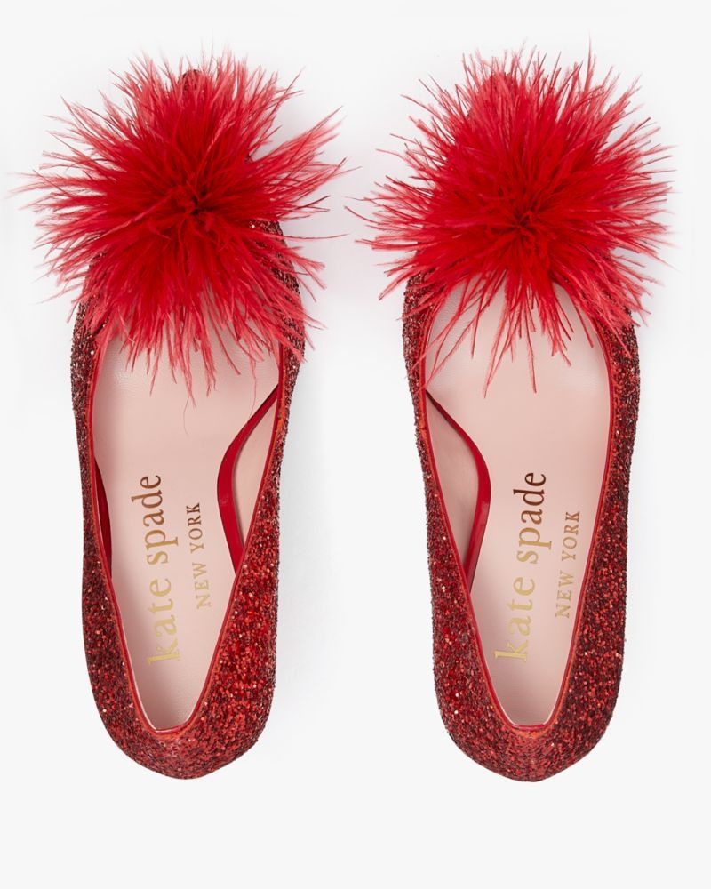 Kate Spade Marabou Pumps Red | 7061452-VO