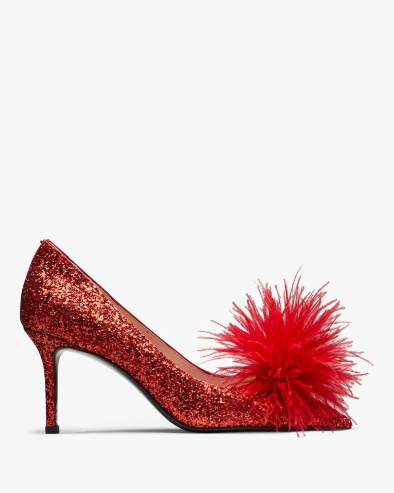Kate Spade Marabou Pumps Red | 7061452-VO