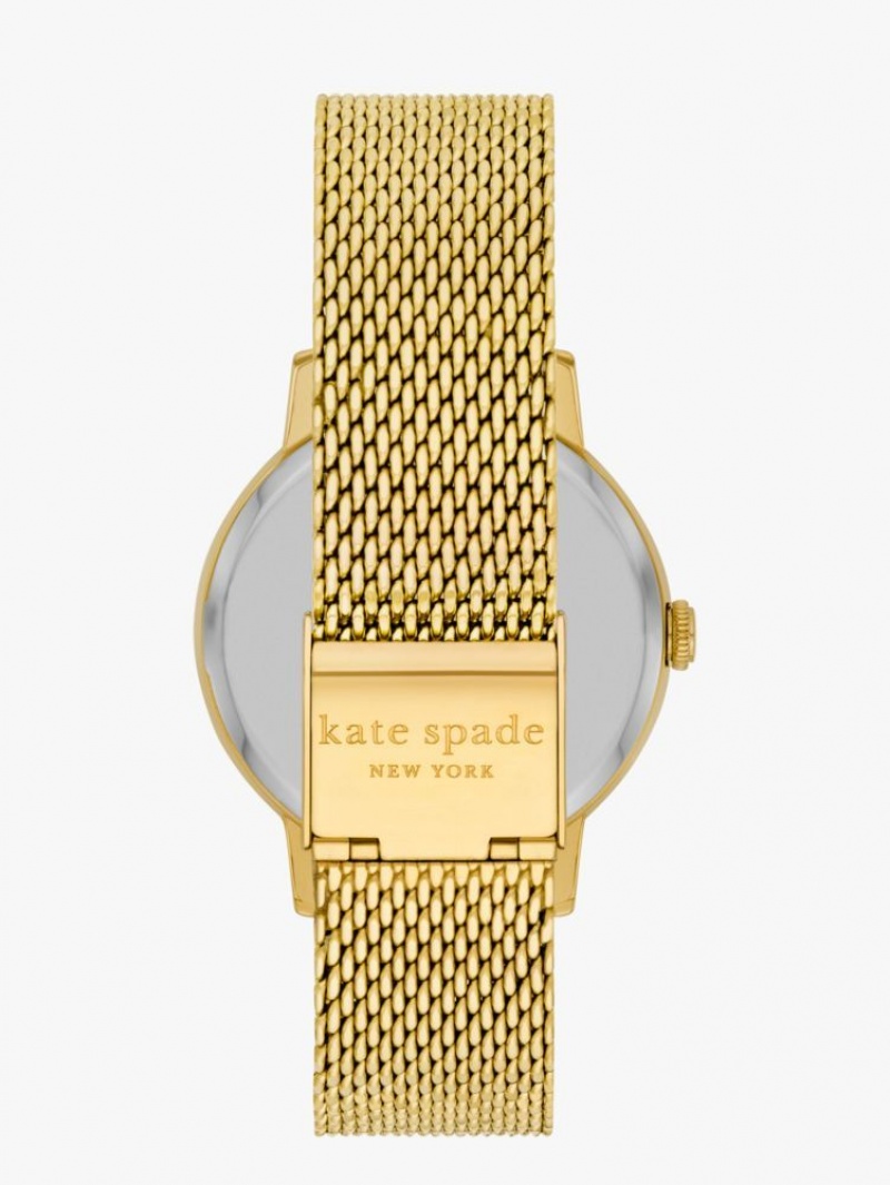 Kate Spade Metro Gold-tone Stainless Steel Mesh Watch Gold | 7593124-FC