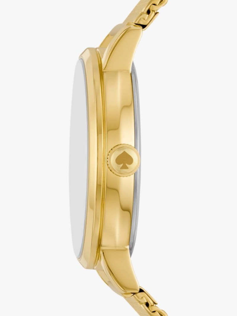 Kate Spade Metro Gold-tone Stainless Steel Mesh Watch Gold | 7593124-FC