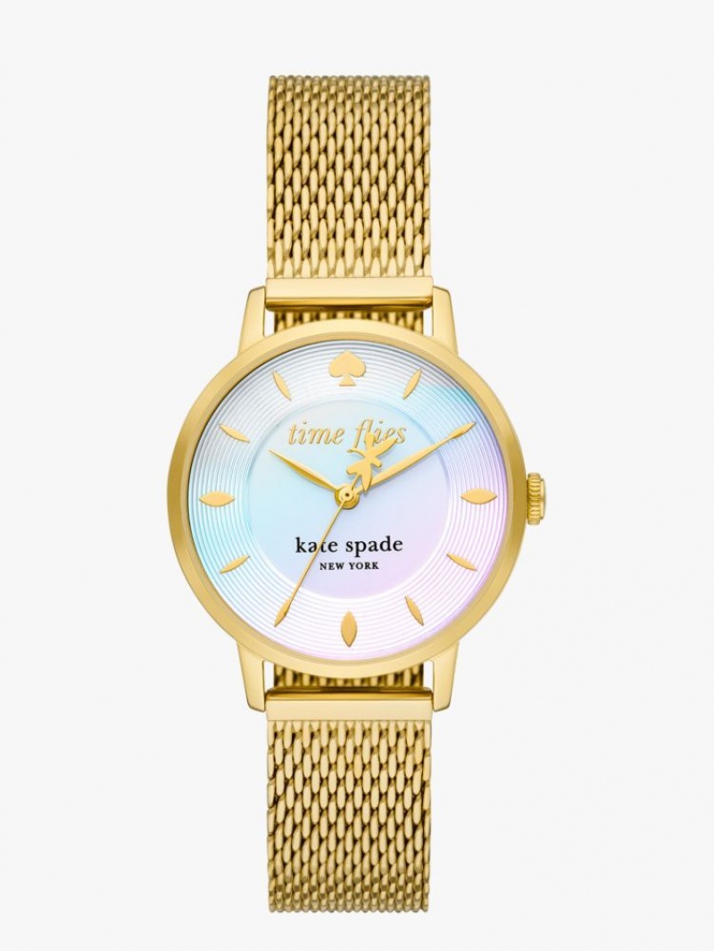 Kate Spade Metro Gold-tone Stainless Steel Mesh Watch Gold | 7593124-FC