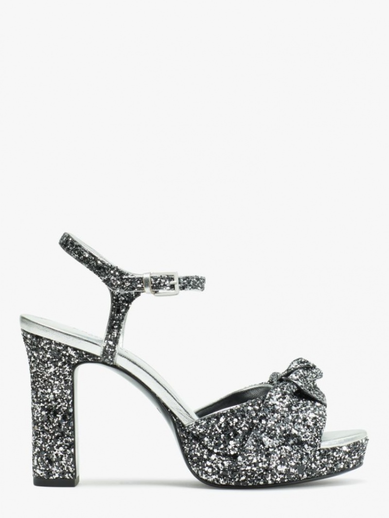 Kate Spade Miya Sandals Black Silver | 6783529-RC
