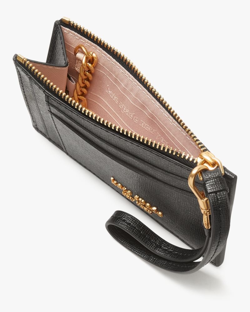 Kate Spade Morgan Card Case Wristlet Black | 6048972-MR