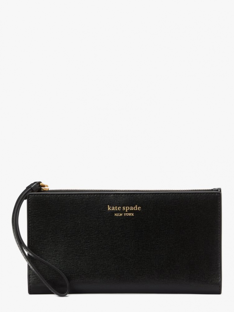 Kate Spade Morgan Continental Wristlet Black | 9340572-QA