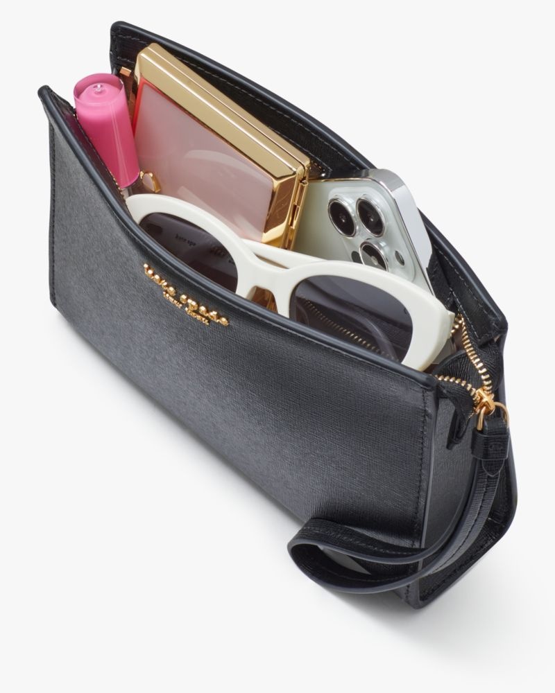 Kate Spade Morgan Gusseted Wristlet Black | 9107854-QJ