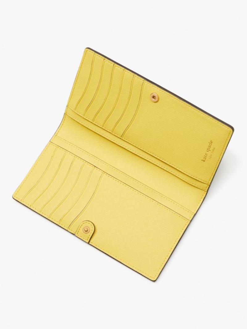 Kate Spade Morgan Lemon Toss Embossed Slim Bifold Wallet Multicolor | 5824019-MG