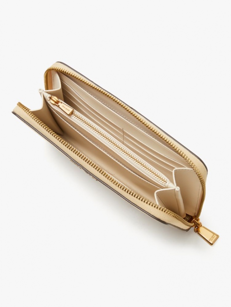 Kate Spade Morgan Metallic Zip-around Continental Wallet Gold Metal | 9468371-HJ