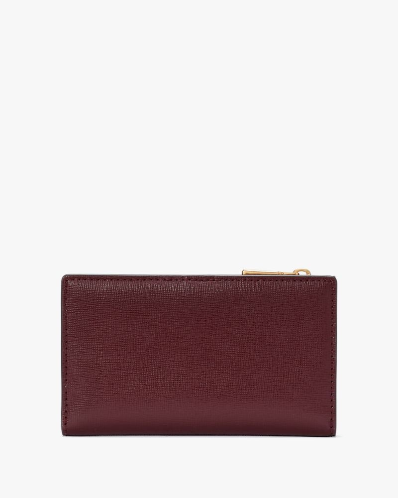 Kate Spade Morgan Small Slim Bifold Wallet Dark Brown | 9801732-RN