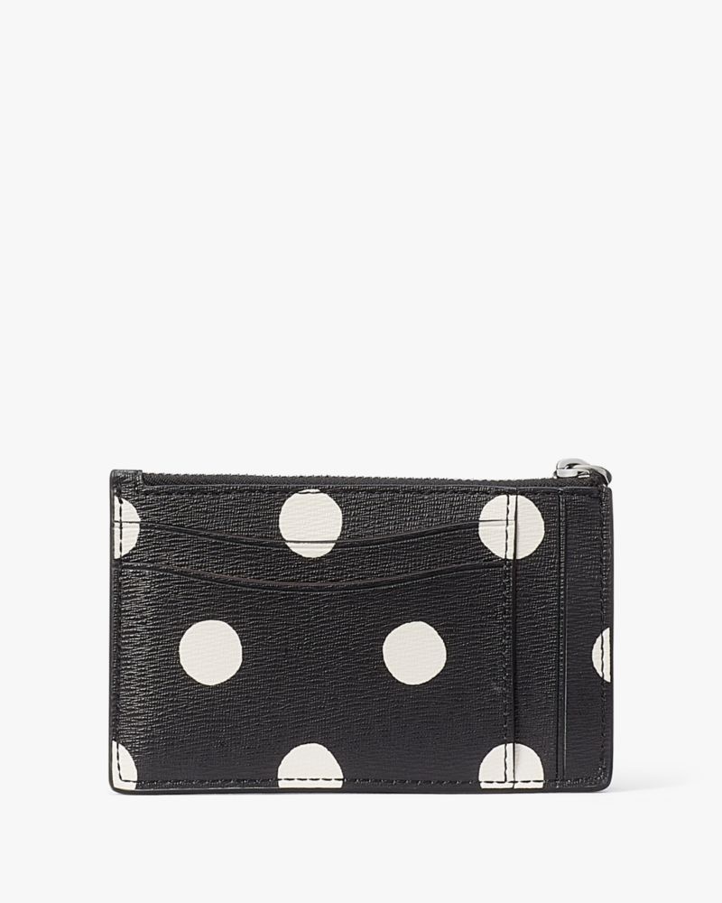 Kate Spade Morgan Sunshine Dot Card Case Wristlet Black Multicolor | 9643812-WT