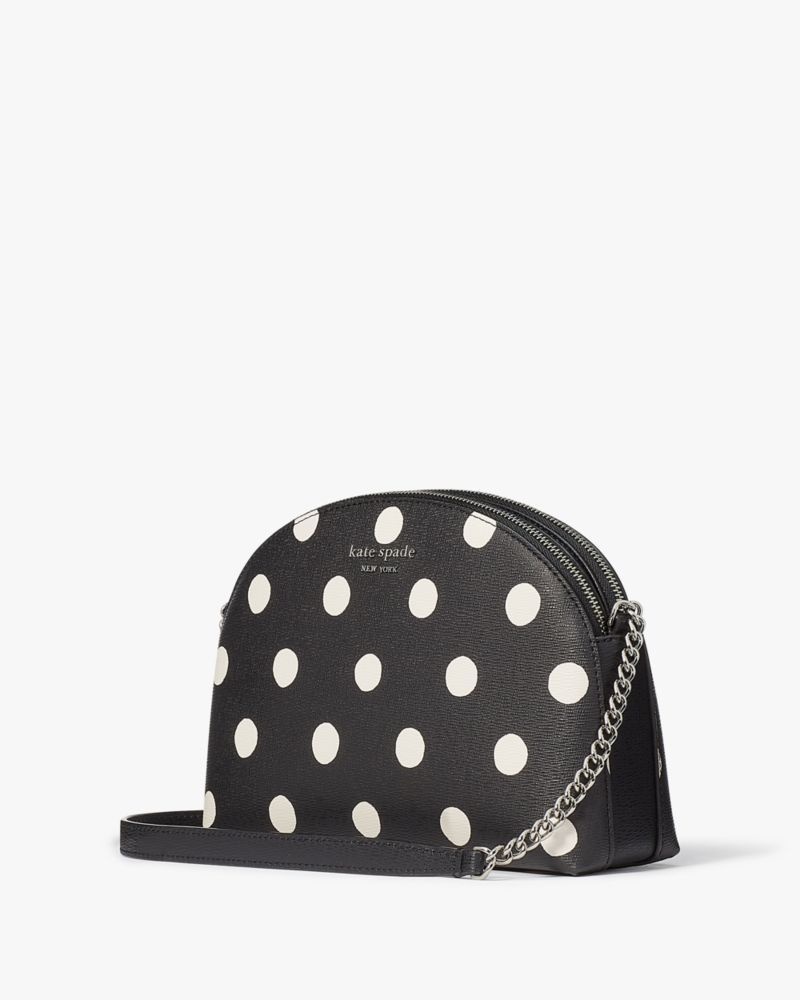 Kate Spade Morgan Sunshine Dot Double-zip Dome Crossbody Black Multicolor | 1640598-FC