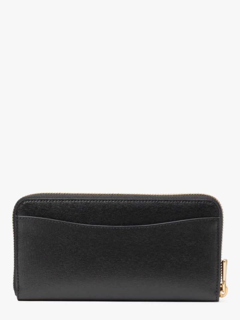 Kate Spade Morgan Zip-around Continental Wallet Black | 7480935-VX