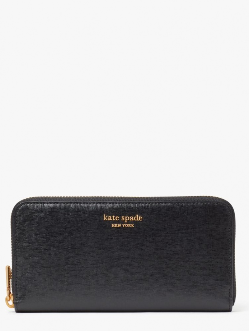 Kate Spade Morgan Zip-around Continental Wallet Black | 7480935-VX