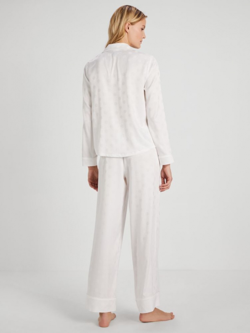 Kate Spade Mrs Long PJ Set White | 0879316-UG