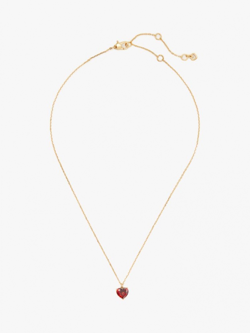 Kate Spade My Love January Heart Pendant Dark Red / Gold | 4930675-HN