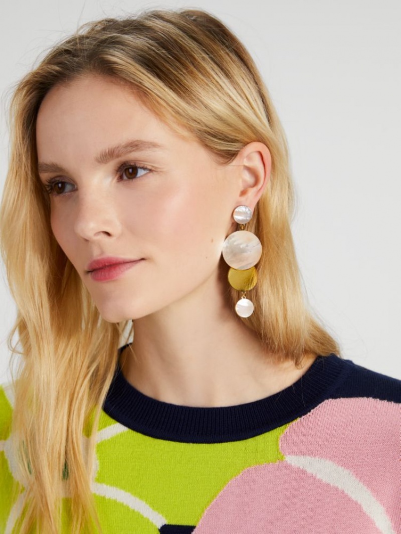 Kate Spade On The Dot Statement Earrings Cream / Gold | 4127896-DQ
