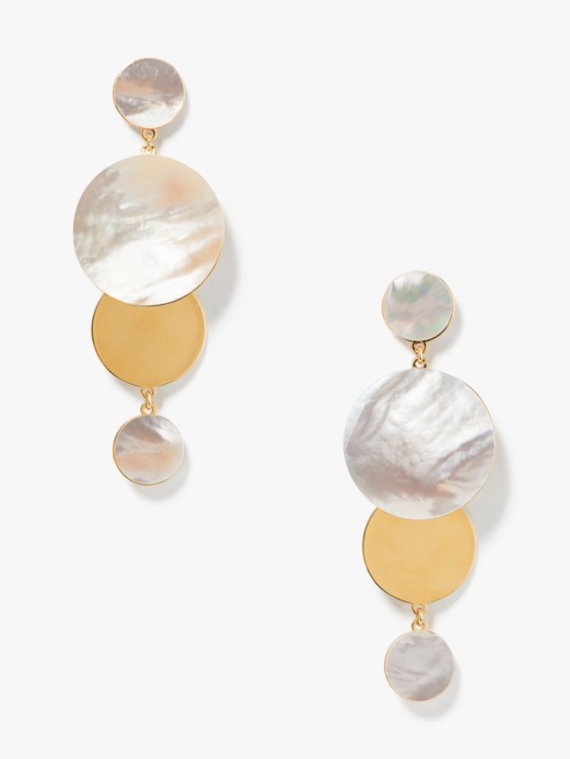 Kate Spade On The Dot Statement Earrings Cream / Gold | 4127896-DQ