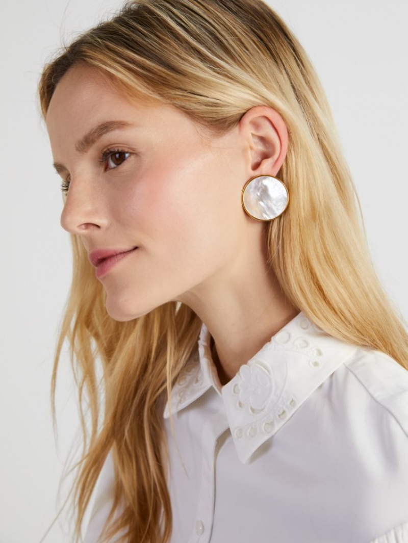 Kate Spade On The Dot Statement Studs Cream / Gold | 3162450-JK