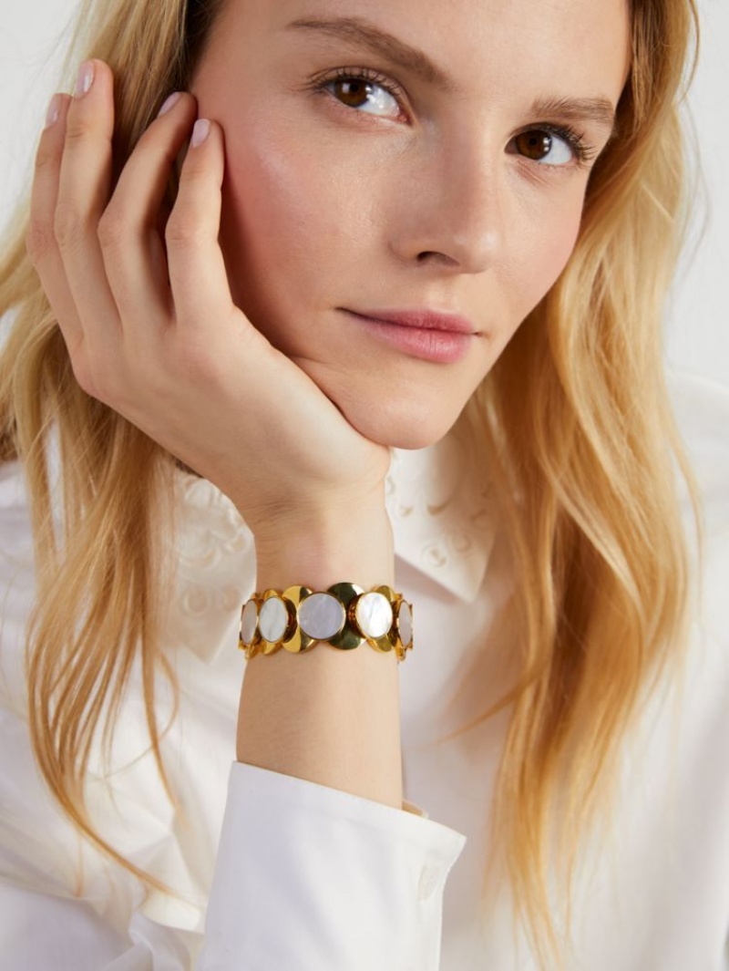 Kate Spade On The Dot Stretch Bracelet Cream / Gold | 1845207-WE