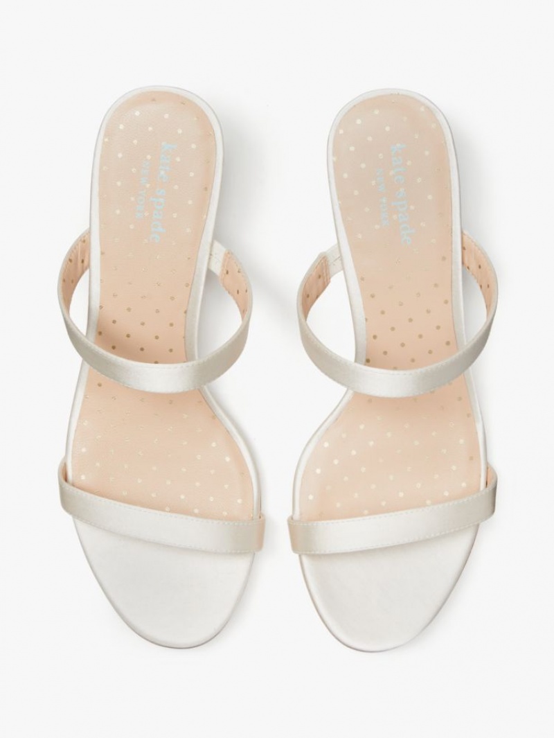 Kate Spade Palm Springs Crystal Slide Sandals White | 5493180-VM