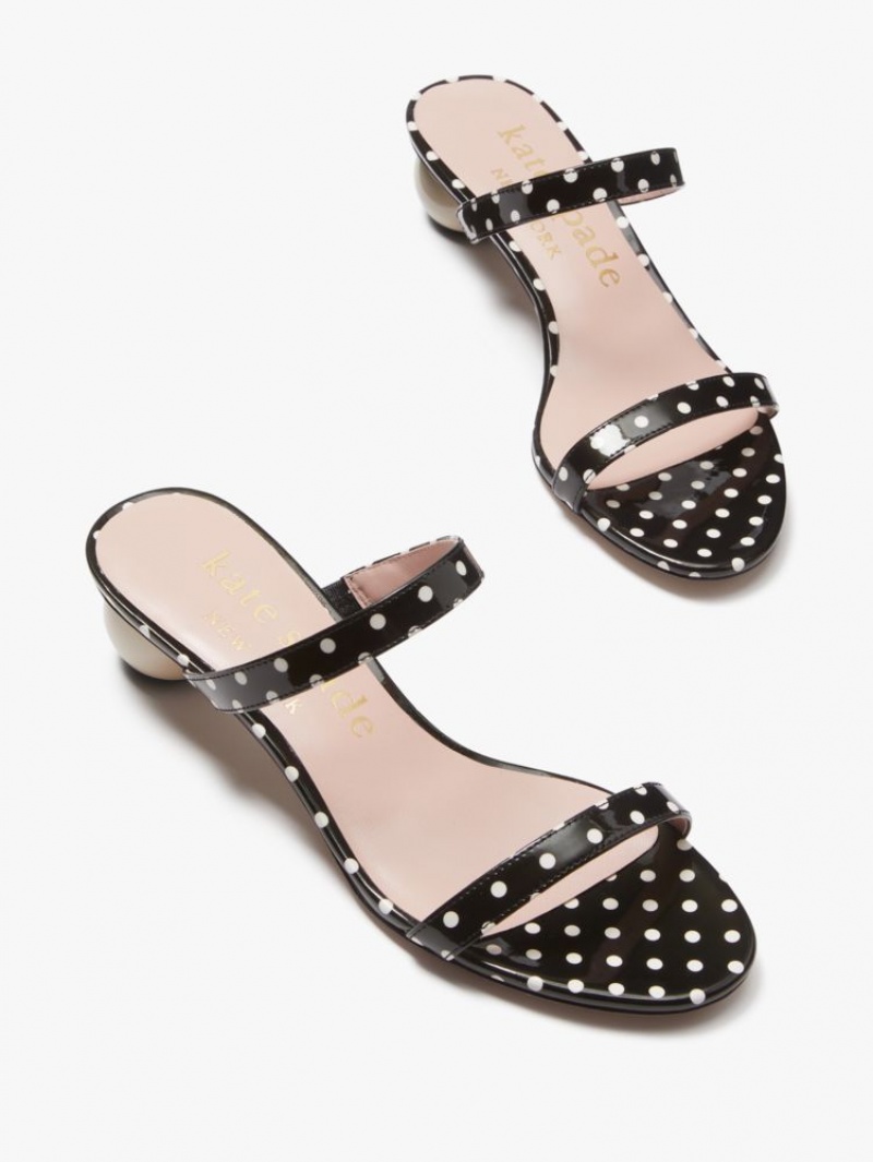 Kate Spade Palm Springs Slide Sandals Black / Cream | 4685972-RL