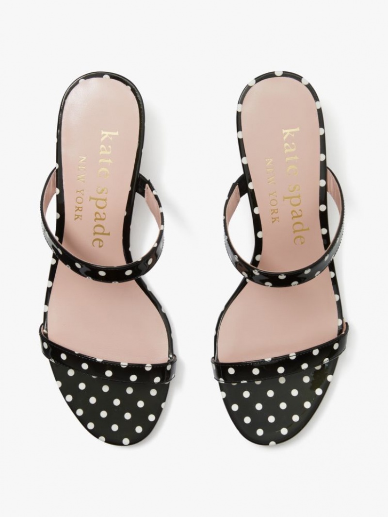 Kate Spade Palm Springs Slide Sandals Black / Cream | 4685972-RL