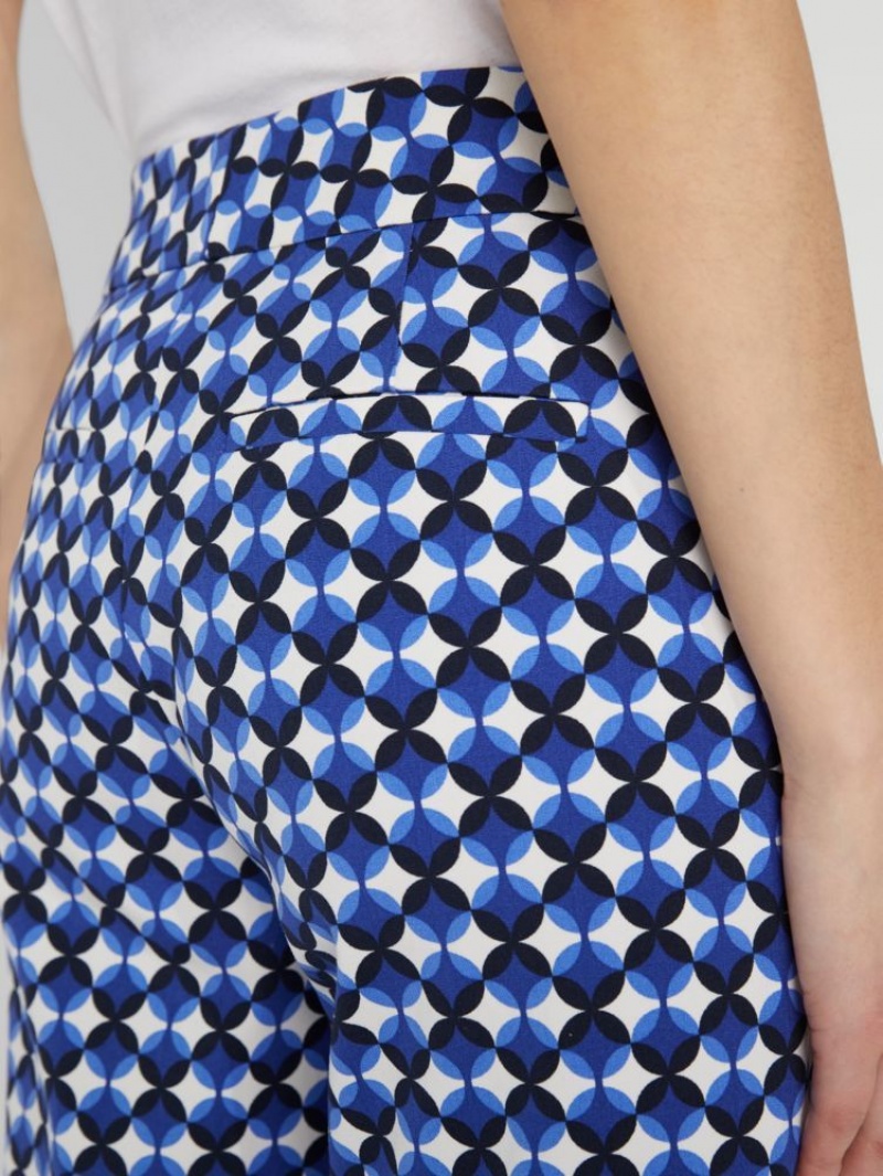 Kate Spade Patio Tile Doris Pants Blue / Cream | 4905261-NT
