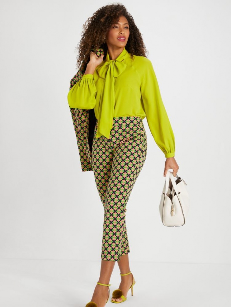 Kate Spade Patio Tile Doris Pants Light Green / Pink | 2381970-YH