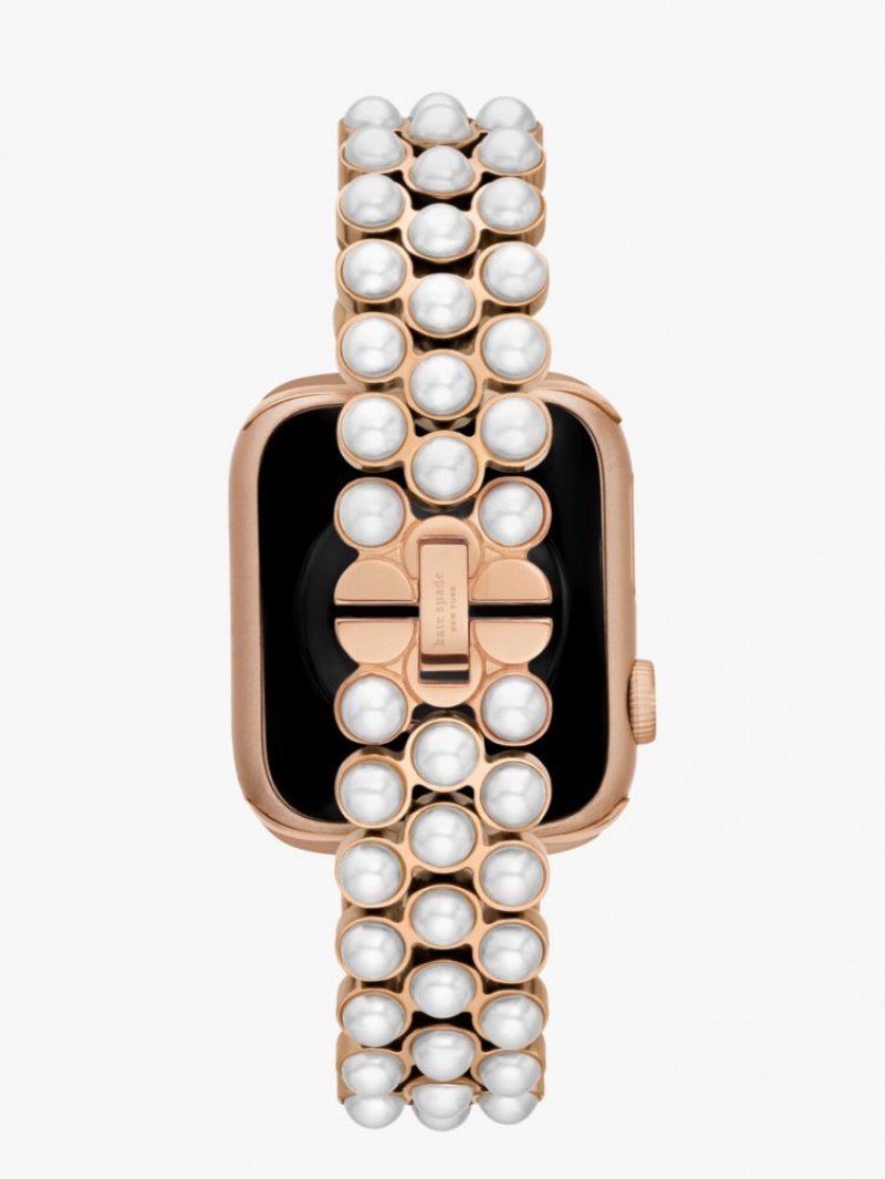 Kate Spade Pearl Gold-tone Stainless Steel 38/40mm Band For Apple Watch? Parchment | 6532107-SP