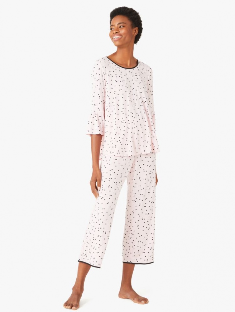 Kate Spade Pink Dot Long PJ Set Pink | 2041637-DH