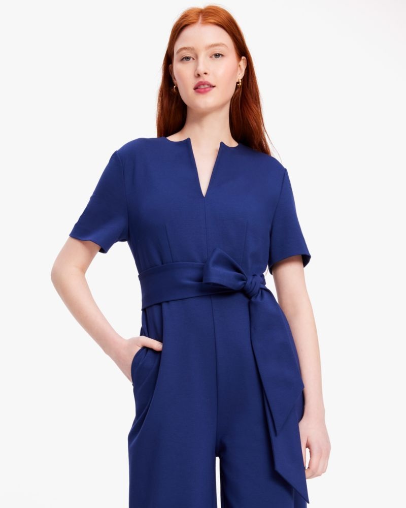 Kate Spade Ponte Split-neck Jumpsuit Navy | 5621903-HF