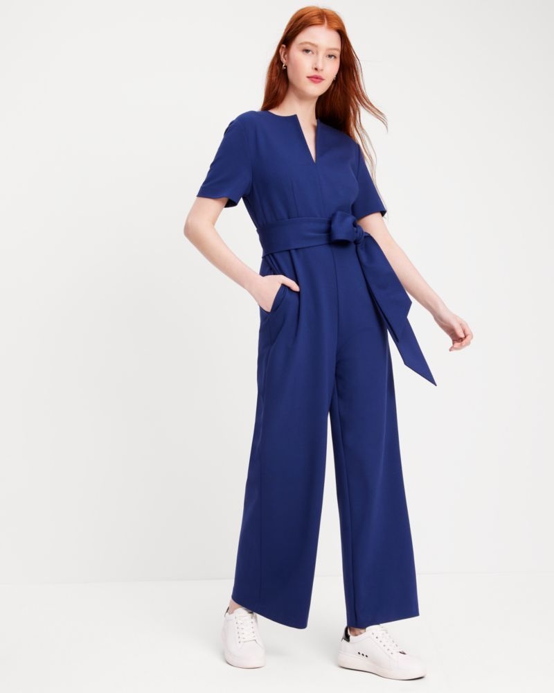 Kate Spade Ponte Split-neck Jumpsuit Navy | 5621903-HF