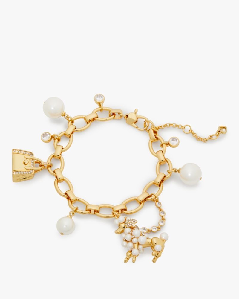 Kate Spade Poodles & Poms Charm Bracelet Cream / Gold | 5264093-XO