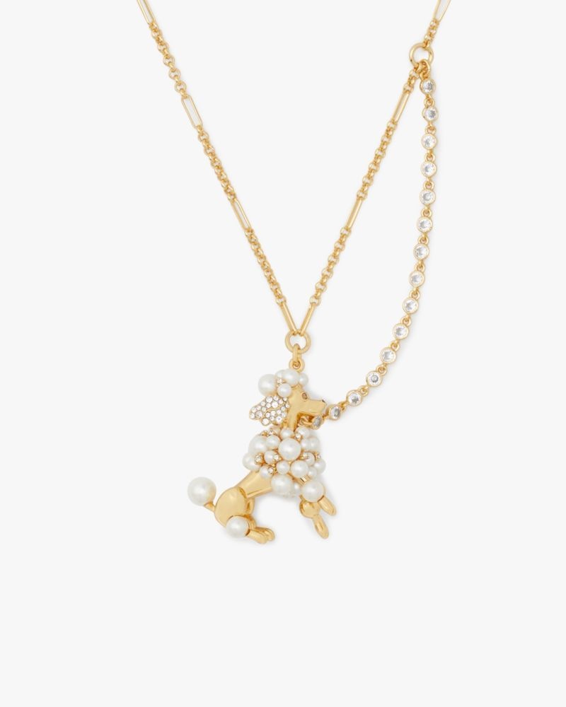 Kate Spade Poodles & Poms Statement Pendant Cream / Gold | 8359126-PC