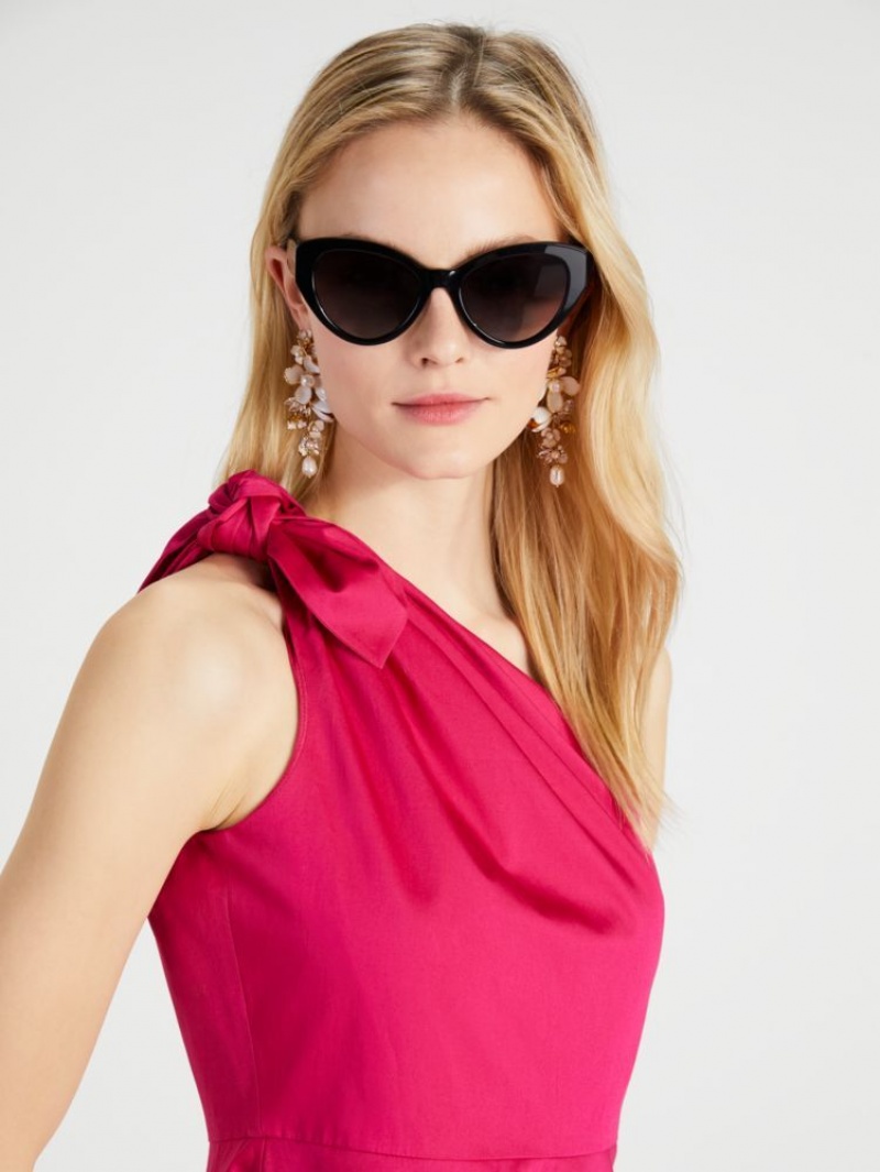 Kate Spade Poplin One-shoulder Sabrina Dress Purple | 0592364-KX