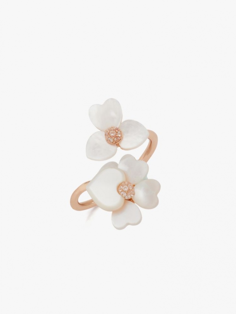 Kate Spade Precious Pansy Wrap Ring Cream Multicolor / Rose Gold | 5038247-TV